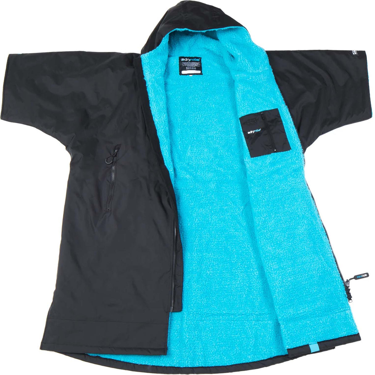 Dryrobe Advance Long Sleeve V3 Changing Robe - Black/Blue