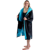 Dryrobe Advance Long Sleeve V3 Changing Robe - Black/Blue