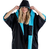 Dryrobe Advance Long Sleeve V3 Changing Robe - Black/Blue