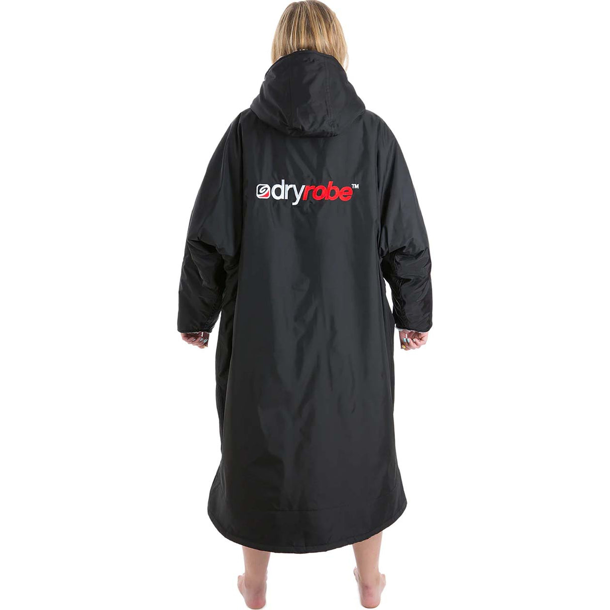 Dryrobe Advance Long Sleeve Changing Robe - Black/Grey