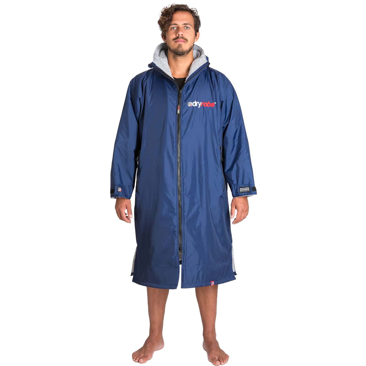 Dryrobe Advance Long Sleeve Changing Robe - Navy/Grey