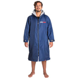 Dryrobe Advance Long Sleeve Changing Robe - Navy/Grey