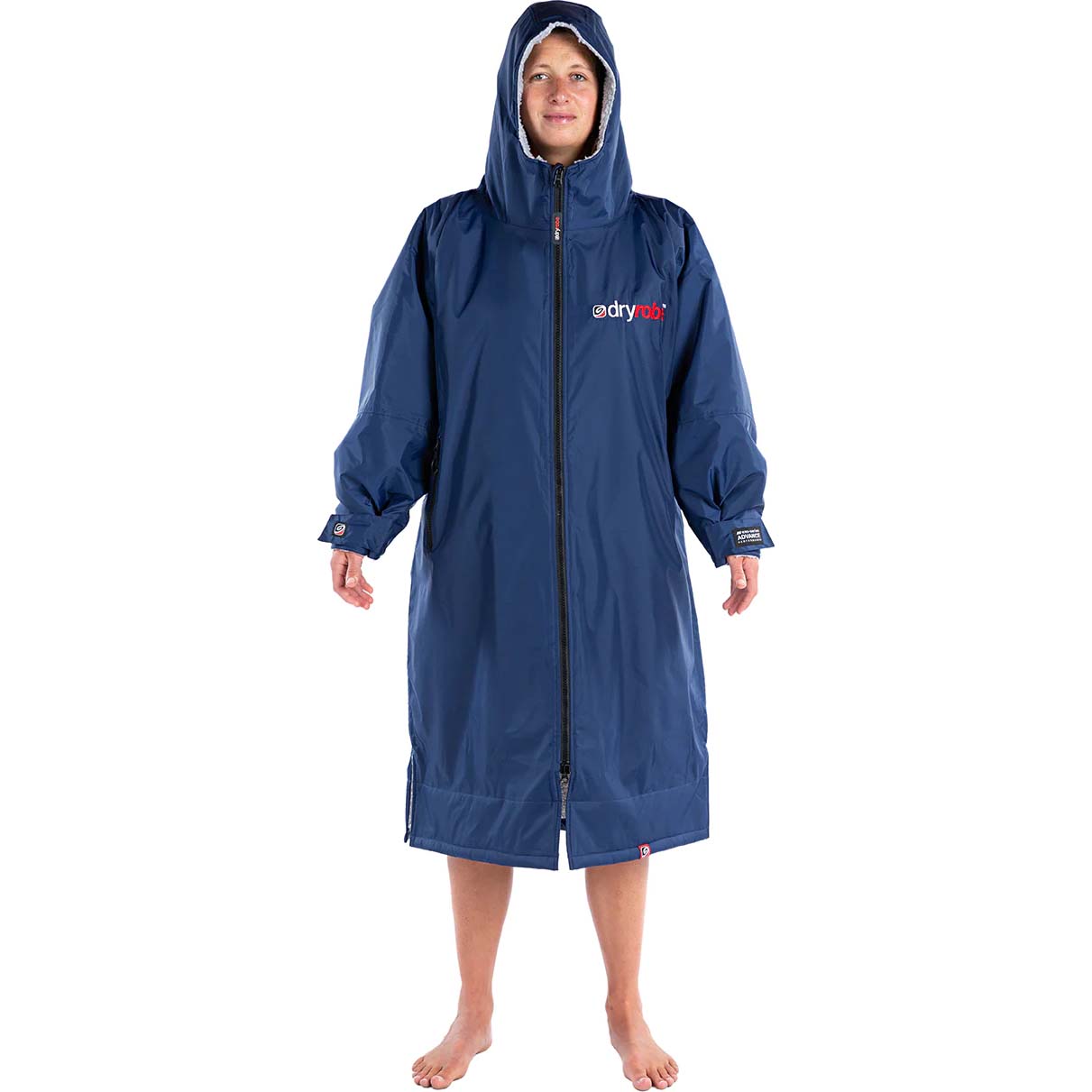 Dryrobe Advance Long Sleeve Changing Robe - Navy/Grey