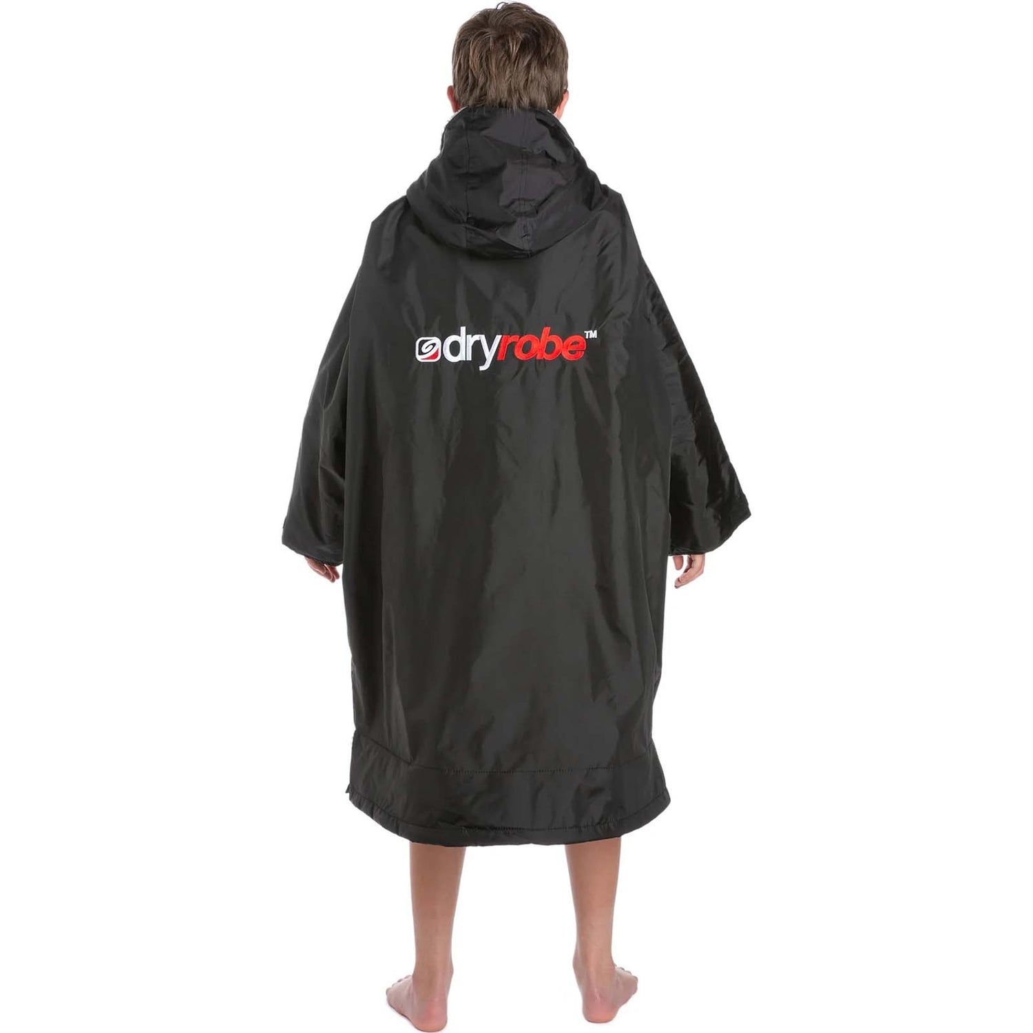 Dryrobe Advance Kids Long Sleeve Changing Robe - Black/Grey
