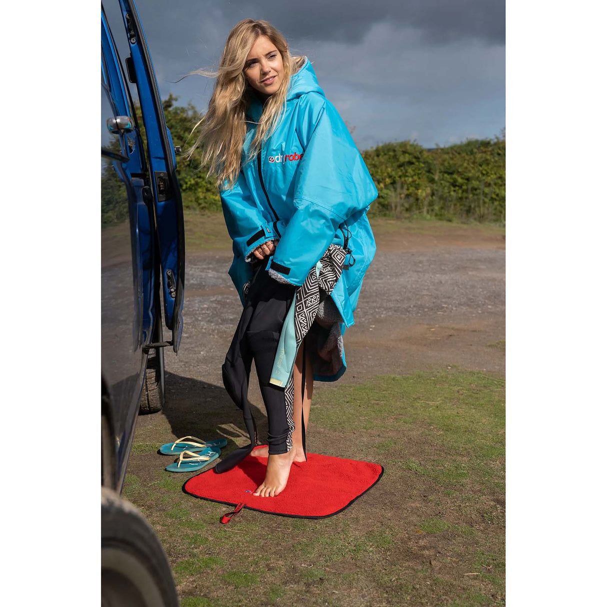 Dryrobe Changing Mat - Black/Red