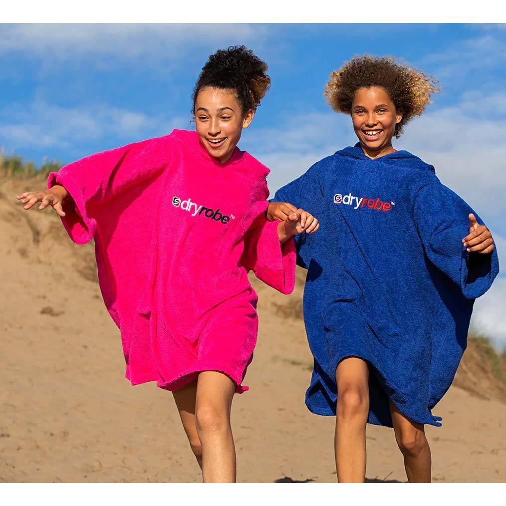 Dryrobe Kids Organic Cotton Towel Short Sleeve Changing Robe - Pink