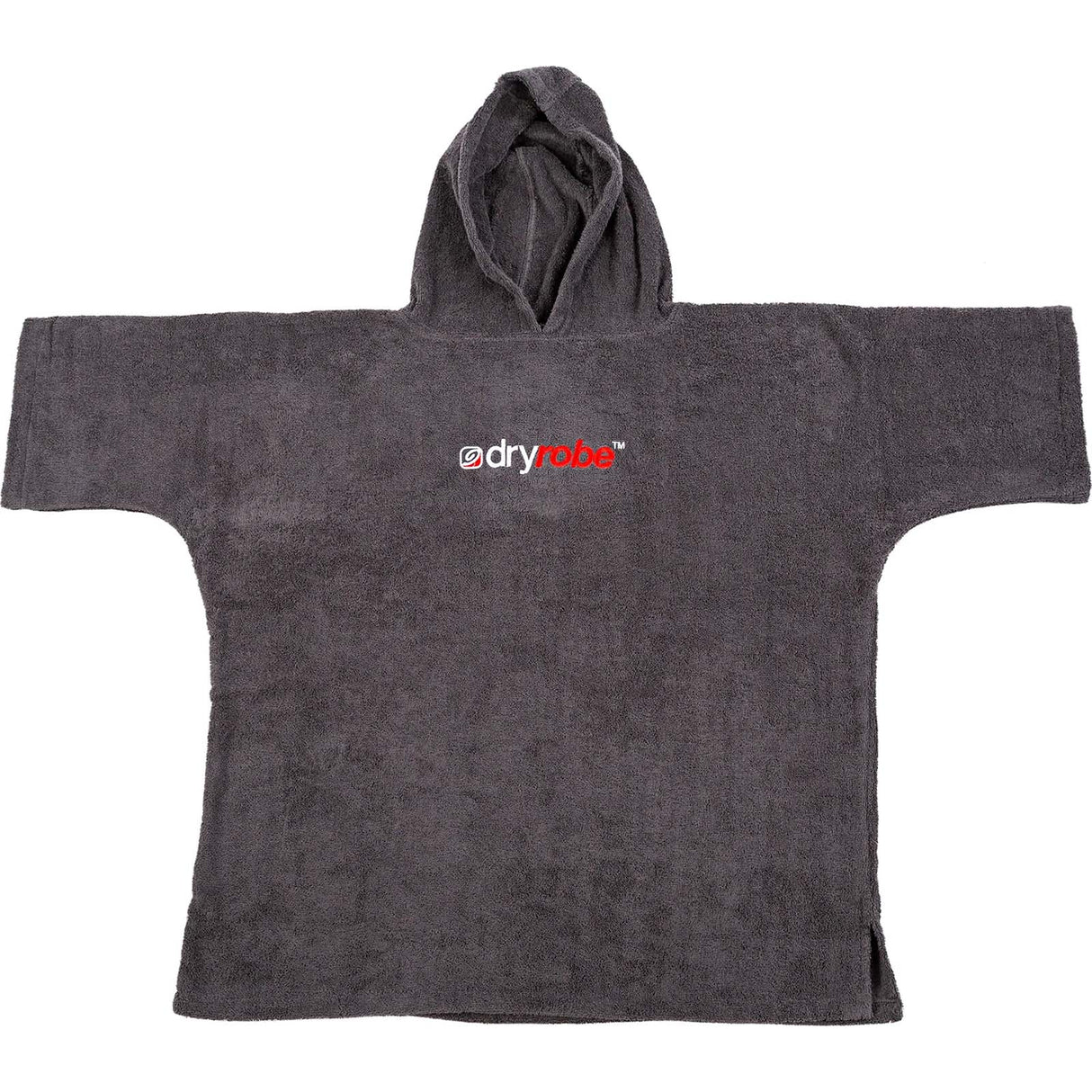 Dryrobe Kids Organic Cotton Towel Short Sleeve Changing Robe - Slate Grey