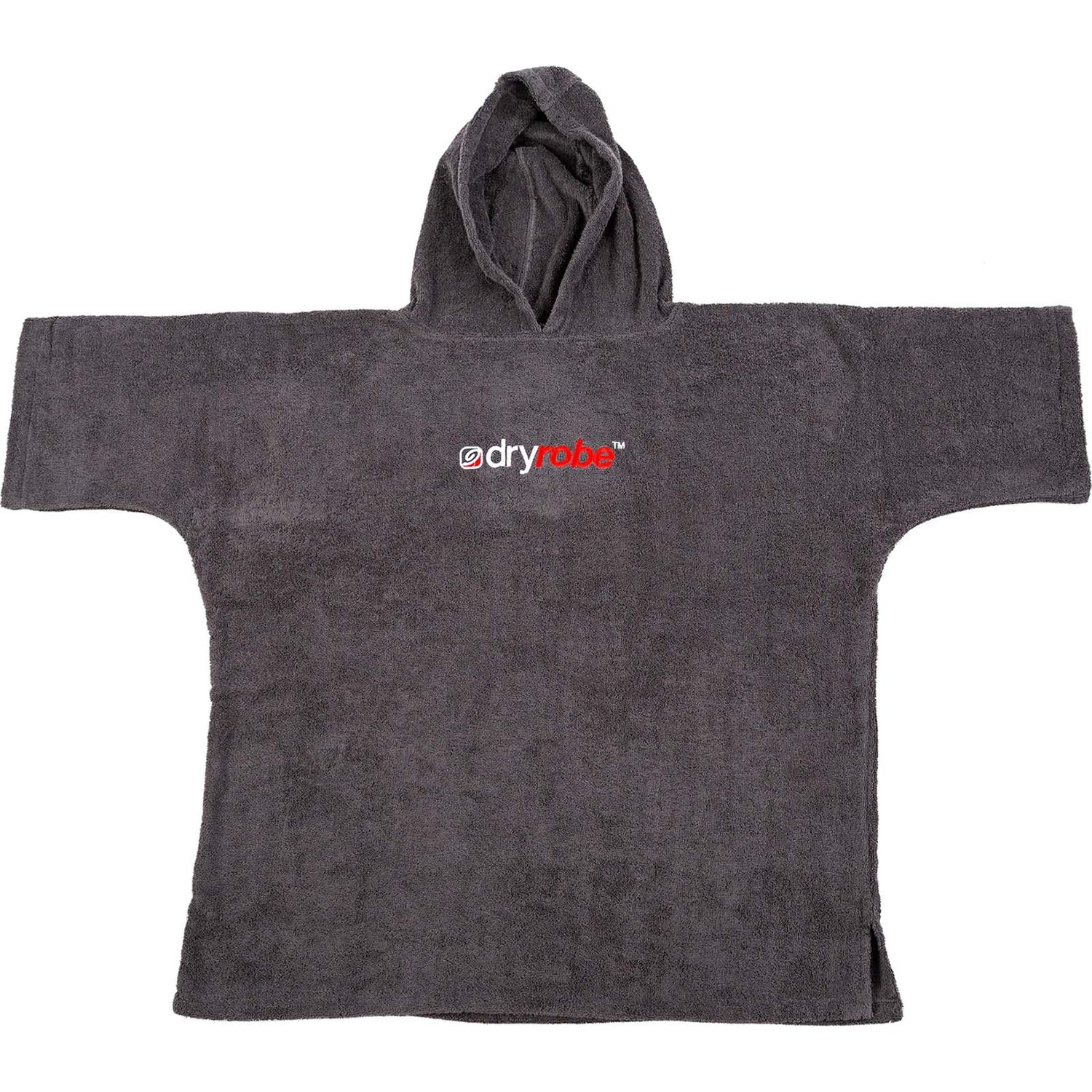 Dryrobe Kids Organic Cotton Towel Short Sleeve Changing Robe - Slate Grey