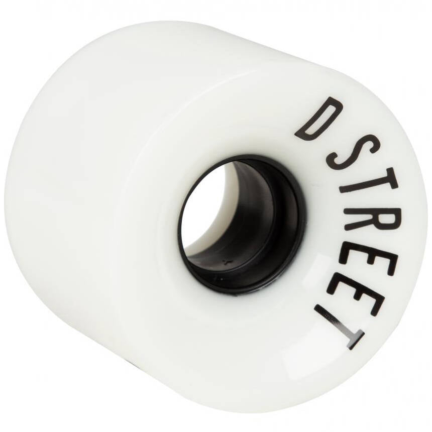 D-Street 59 Cent 78A Longboard Wheels - White 59mm (Pack of 4)