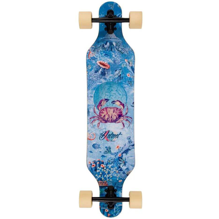 D-Street Reef Drop Through Complete Longboard - Multi 37''