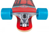 D-Street Hawaiian Drop Down Complete Longboard - Red/Blue 38''