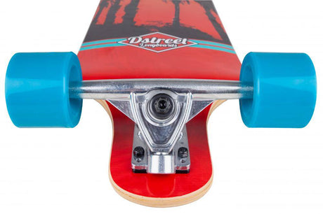 D-Street Hawaiian Drop Down Complete Longboard - Red/Blue 38''