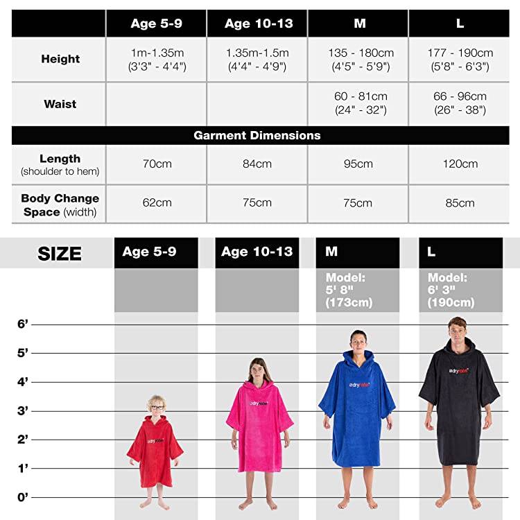 Dryrobe Kids Advance Long Sleeve Changing Robe - Ice Blue
