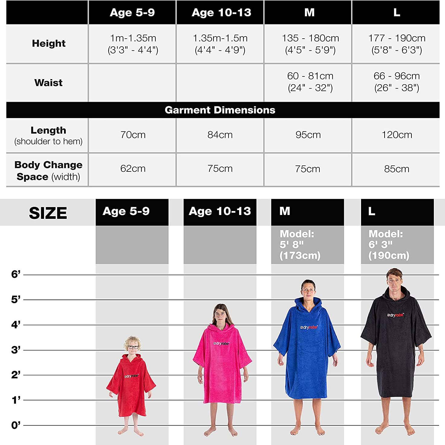 Dryrobe Organic Cotton Towel Changing Robe - Cobalt Blue