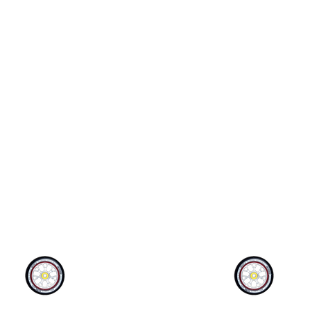 Eagle Sport Hardline 2-Layer X6 Panthers Scooter Wheel - Black/Silver 115mm