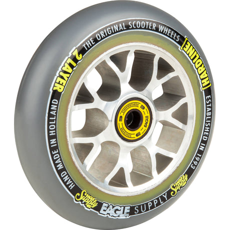 Eagle Sport Hardline 2-Layer X6 Sewercaps Scooter Wheel - Grey/Silver 115mm