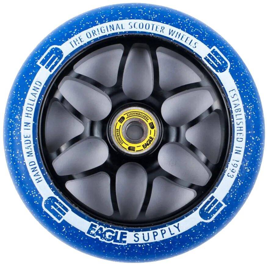 Eagle Sport Standard X6 Core Candy Scooter Wheel - Black/Blue 120mm