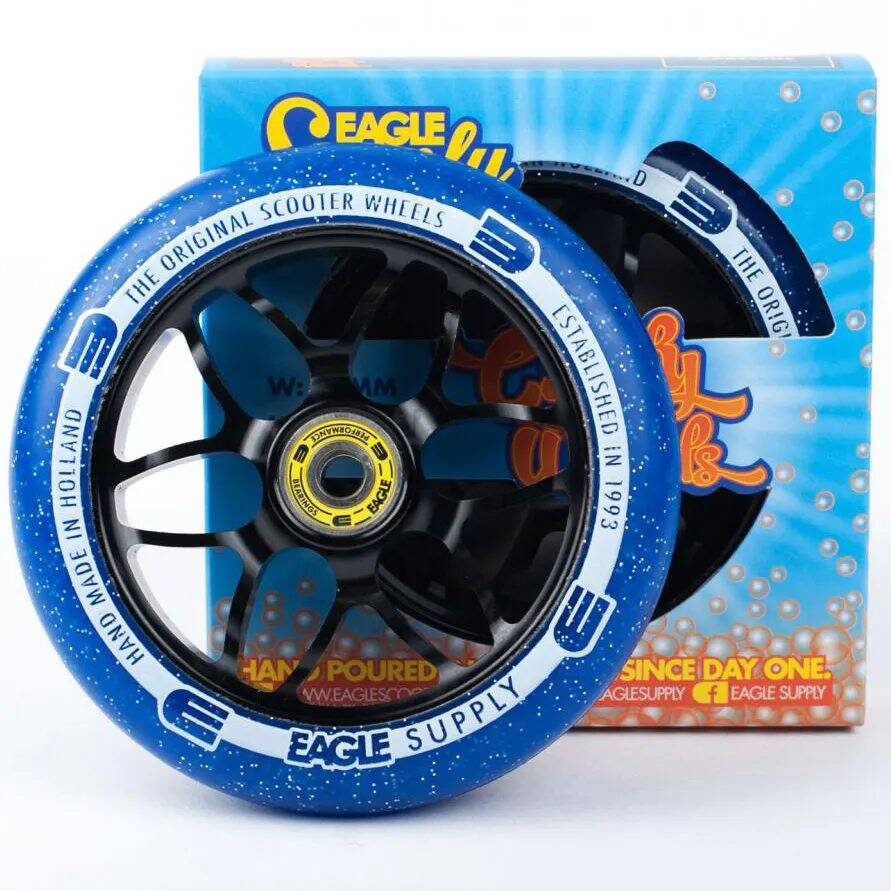 Eagle Sport Standard X6 Core Candy Scooter Wheel - Black/Blue 120mm