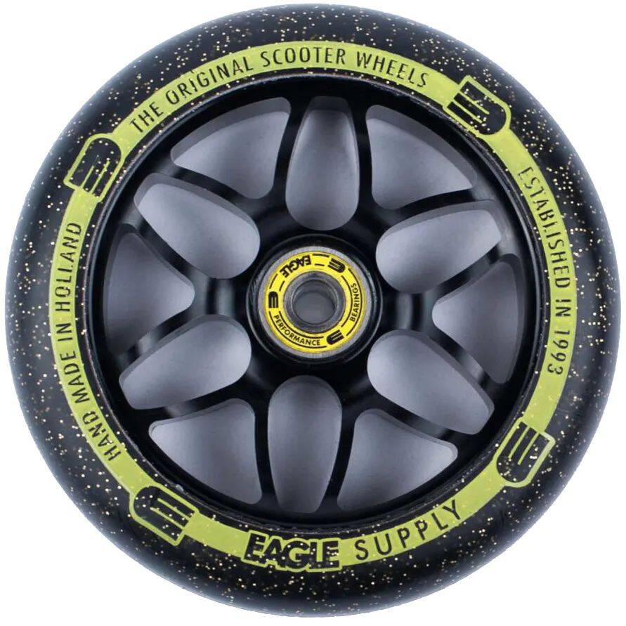 Eagle Sport Standard X6 Core Candy Scooter Wheel - Black/Gold 120mm