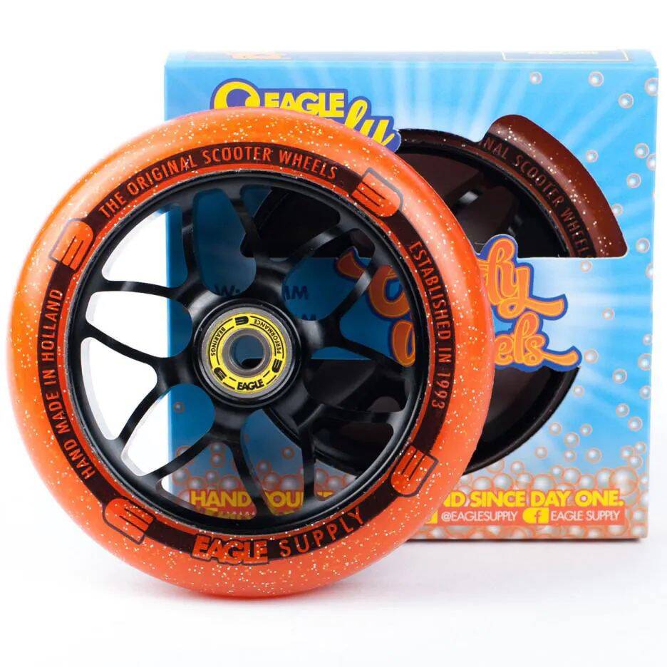 Eagle Sport Standard X6 Core Candy Scooter Wheel - Black/Orange 120mm