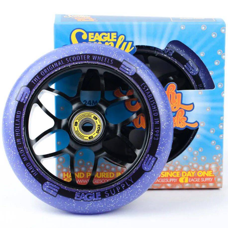 Eagle Sport Standard X6 Core Candy Scooter Wheel - Black/Purple 120mm
