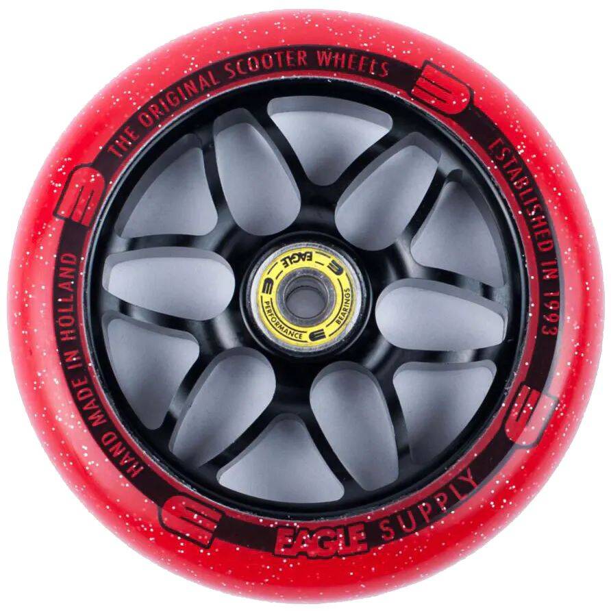 Eagle Sport Standard X6 Core Candy Scooter Wheel - Black/Red 120mm