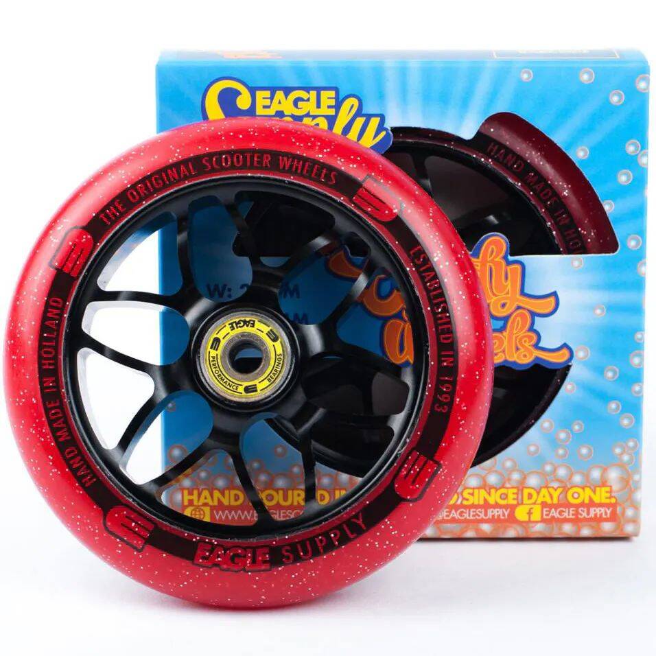 Eagle Sport Standard X6 Core Candy Scooter Wheel - Black/Red 120mm