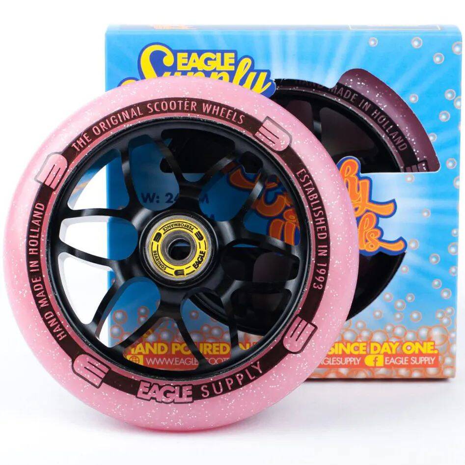 Eagle Sport Standard X6 Core Candy Scooter Wheel - Black/Pink 120mm