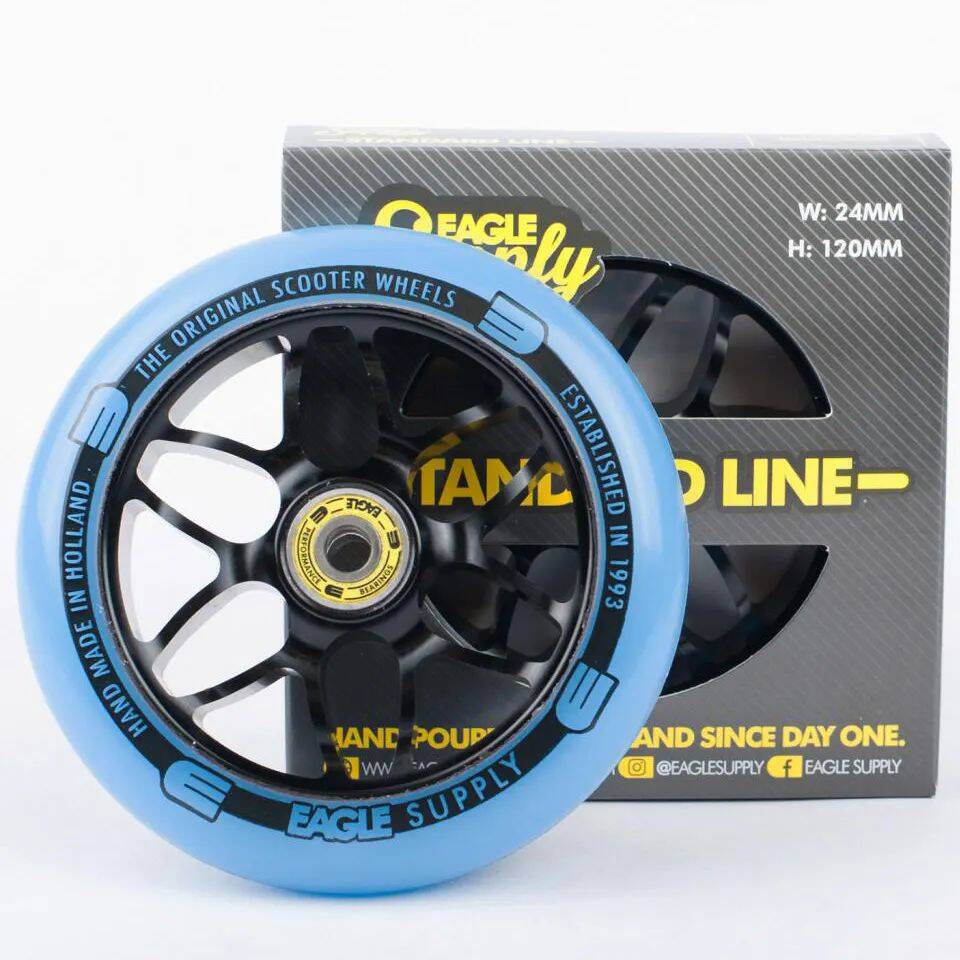 Eagle Sport Standard X6 Core Scooter Wheel - Black/Blue 120mm