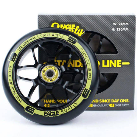 Eagle Sport Standard X6 Core Scooter Wheel - Black/Black 120mm