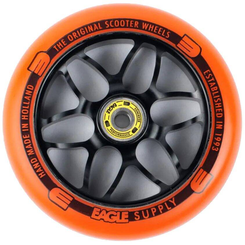 Eagle Sport Standard X6 Core Scooter Wheel - Black/Orange 120mm
