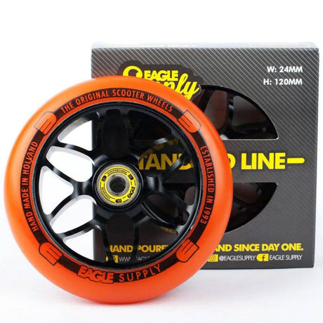 Eagle Sport Standard X6 Core Scooter Wheel - Black/Orange 120mm