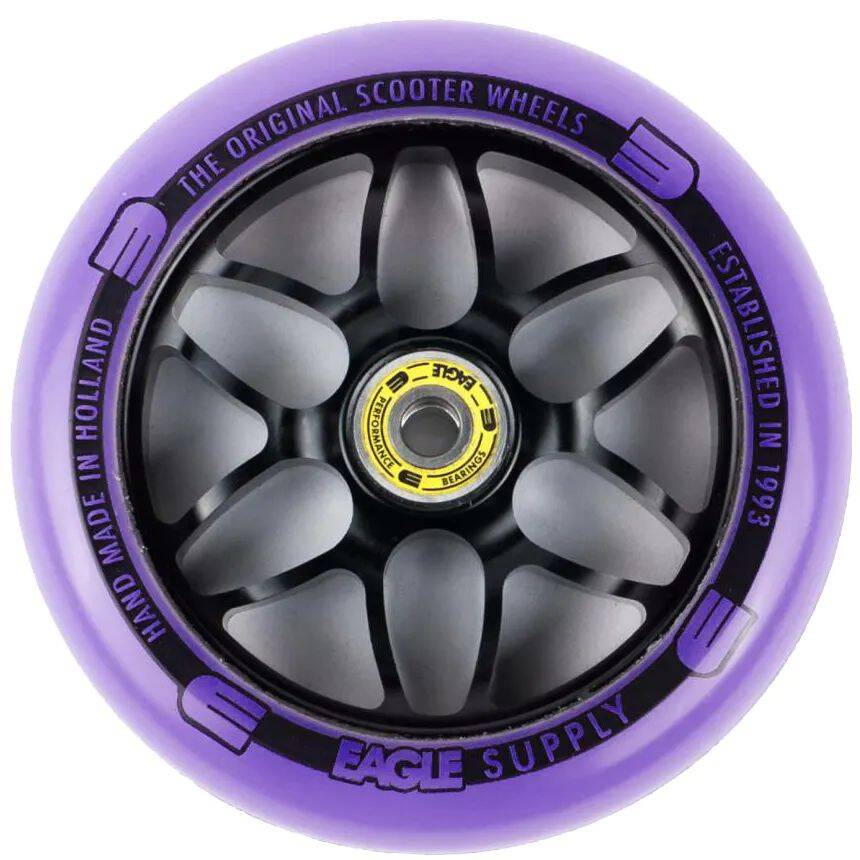 Eagle Sport Standard X6 Core Scooter Wheel - Black/Purple 120mm