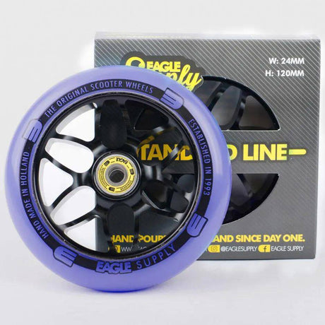 Eagle Sport Standard X6 Core Scooter Wheel - Black/Purple 120mm