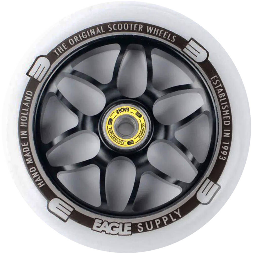 Eagle Sport Standard X6 Core Scooter Wheel - Black/White 120mm