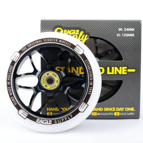 Eagle Sport Standard X6 Core Scooter Wheel - Black/White 120mm