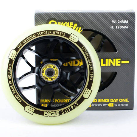 Eagle Sport Standard X6 Core Scooter Wheel - Glow in the Dark Yellow 120mm