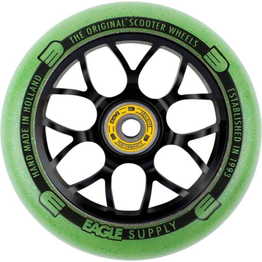 Eagle Sport Standard X6 Core Candy Scooter Wheel - Black/Green 110mm