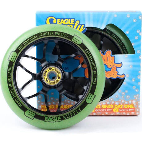 Eagle Sport Standard X6 Core Candy Scooter Wheel - Black/Green 110mm