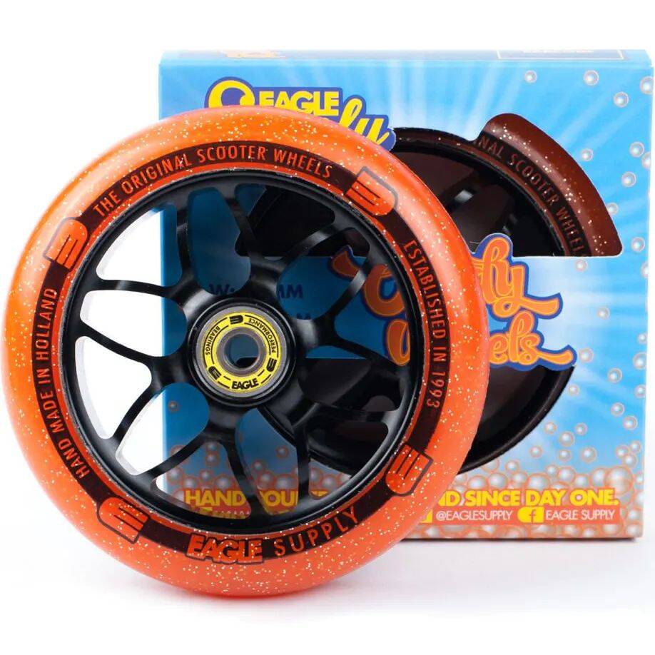 Eagle Sport Standard X6 Core Candy Scooter Wheel - Black/Orange 110mm