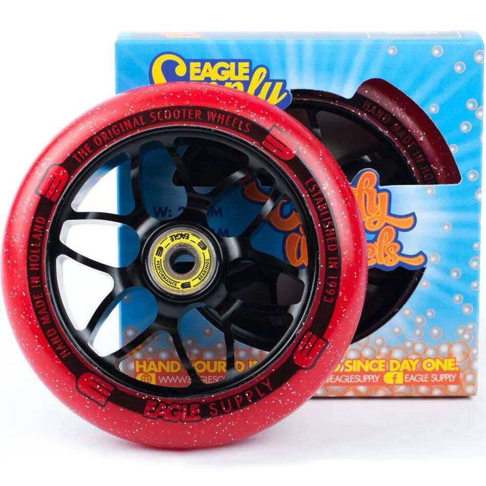 Eagle Sport Standard X6 Core Candy Scooter Wheel - Black/Red 110mm