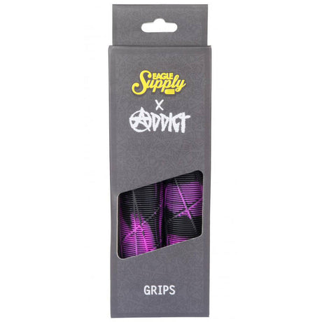 Eagle Sport x Addict OG Scooter Grips - Black/Purple