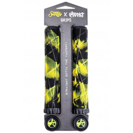 Eagle Sport x Addict OG Scooter Grips - Black/Yellow