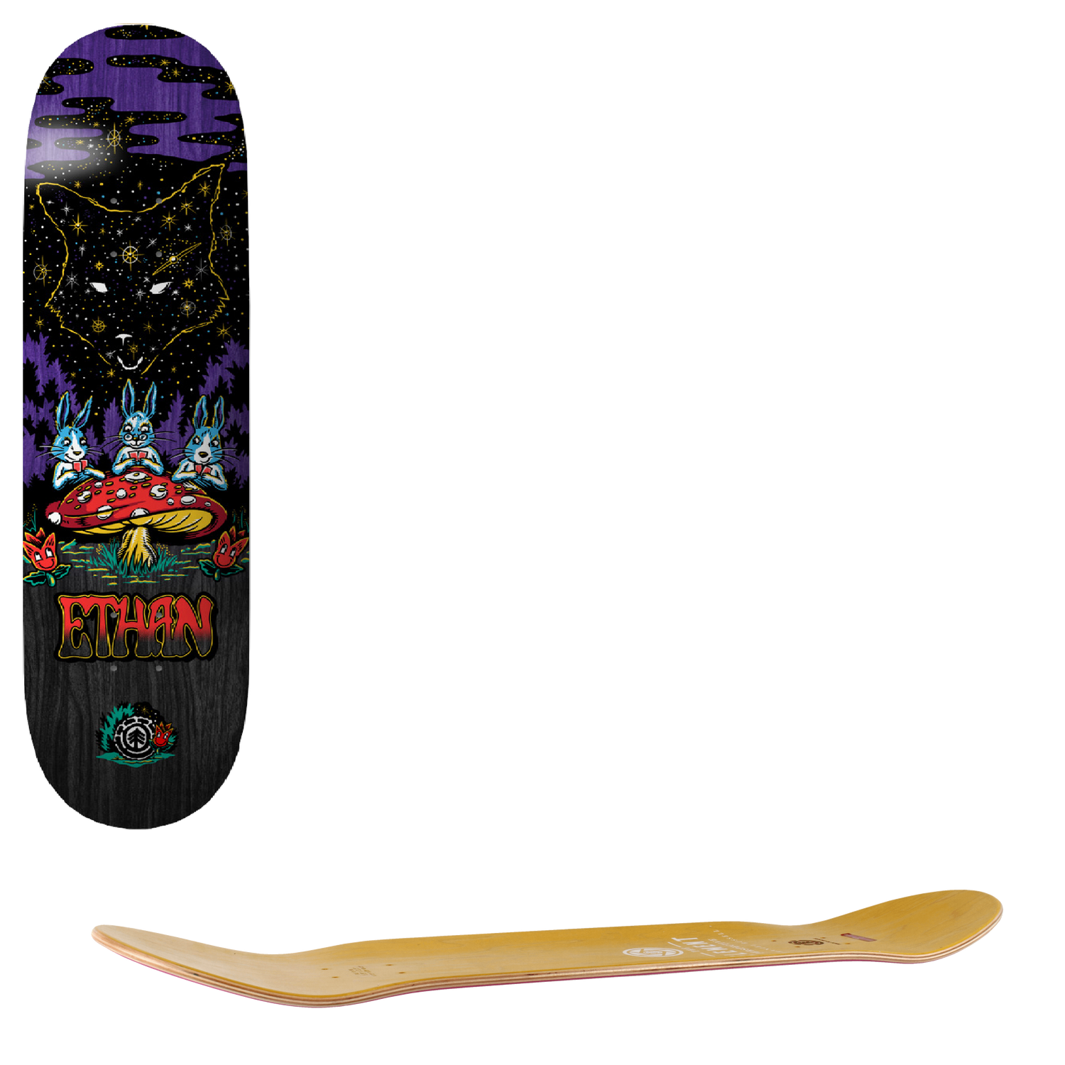 Element Shadow Skateboard Deck - Ethan 8"