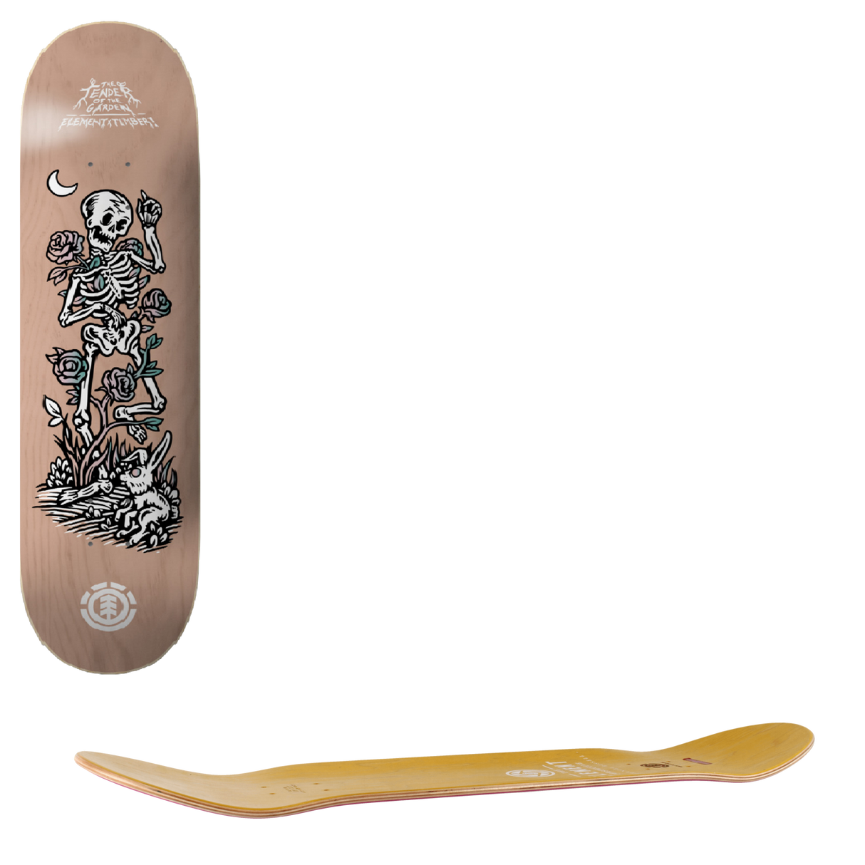 Element Timber Garden Skateboard Deck - Skeleton 8"