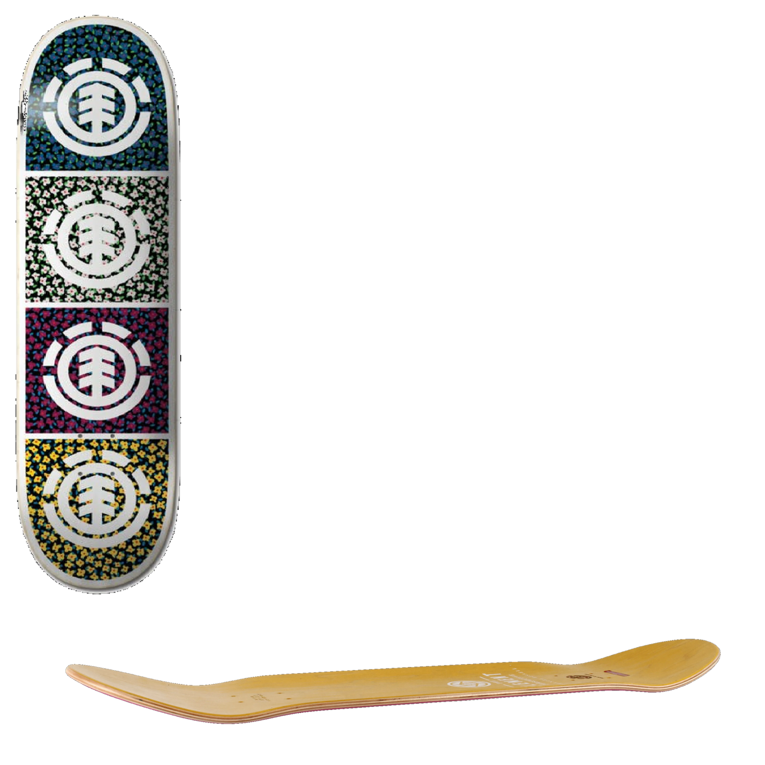 Element Ditsy Quad Skateboard Deck - 7.5''