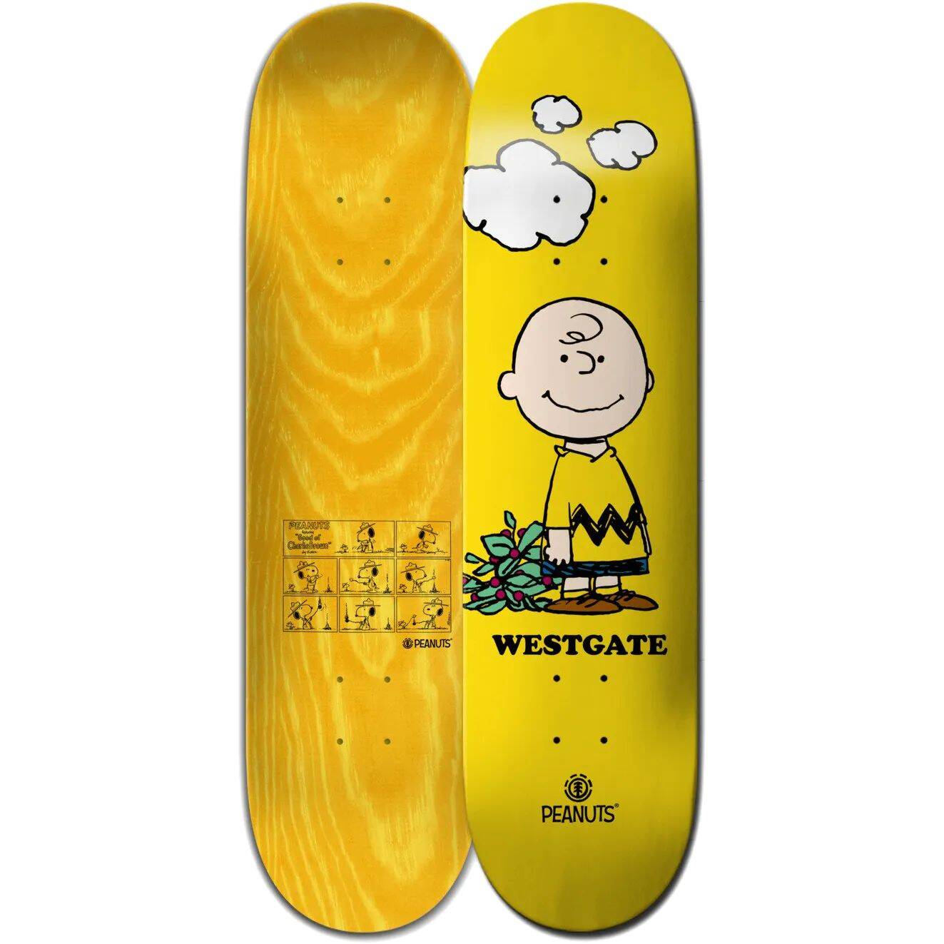 Element Peanuts Charlie Brown x Wes Skateboard Deck - 8''