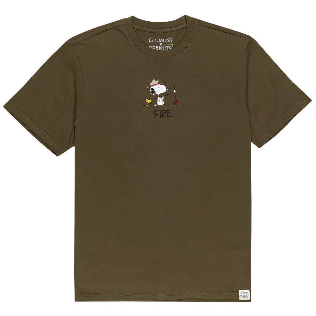 Element Peanuts T Shirt - Army