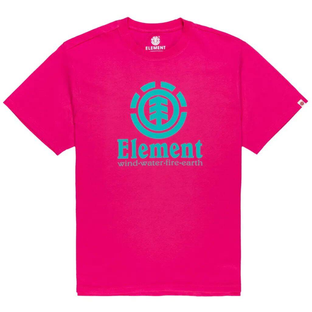 Element Vertical T Shirt - Fushia Red