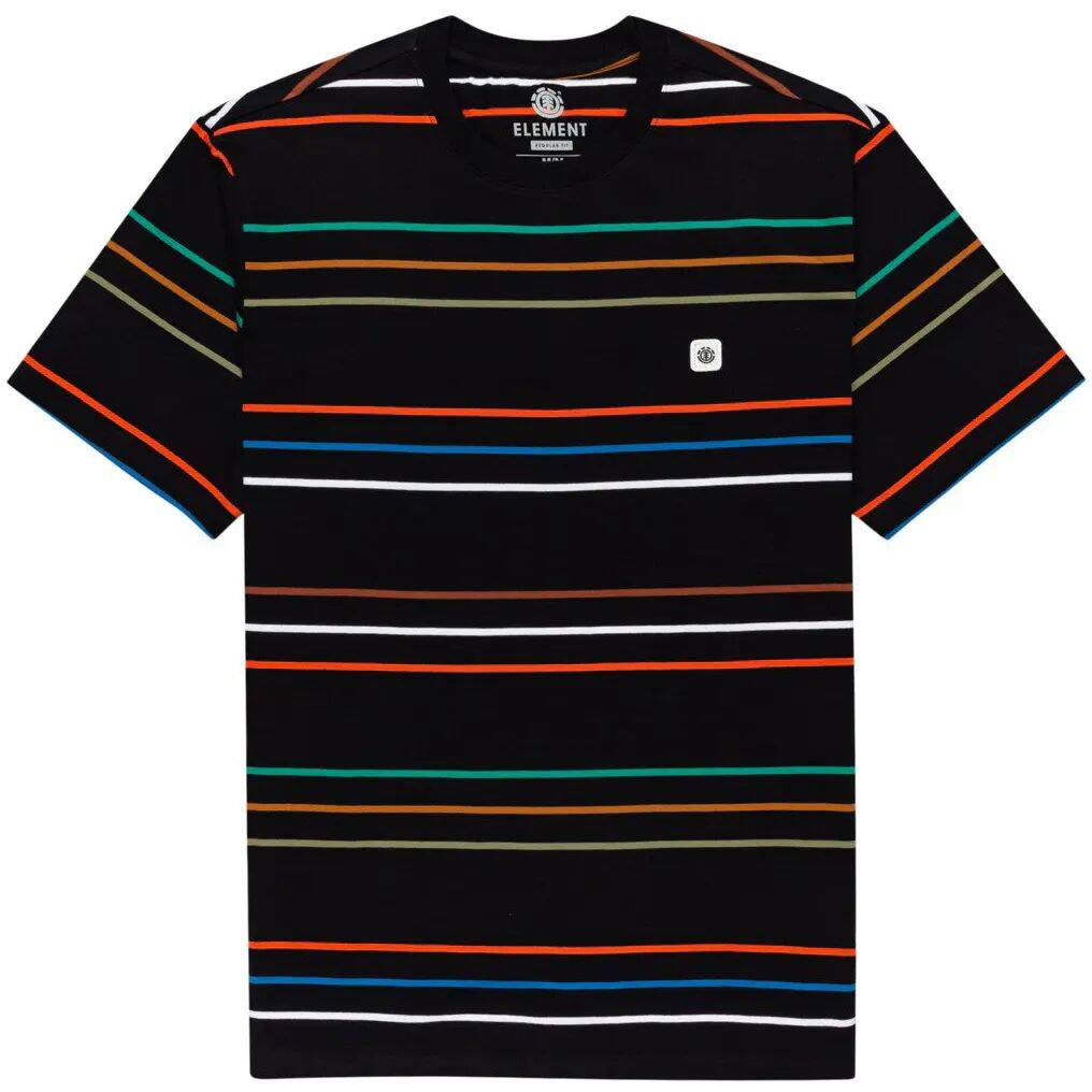 Element Hovden Stripes T Shirt - Flint Black